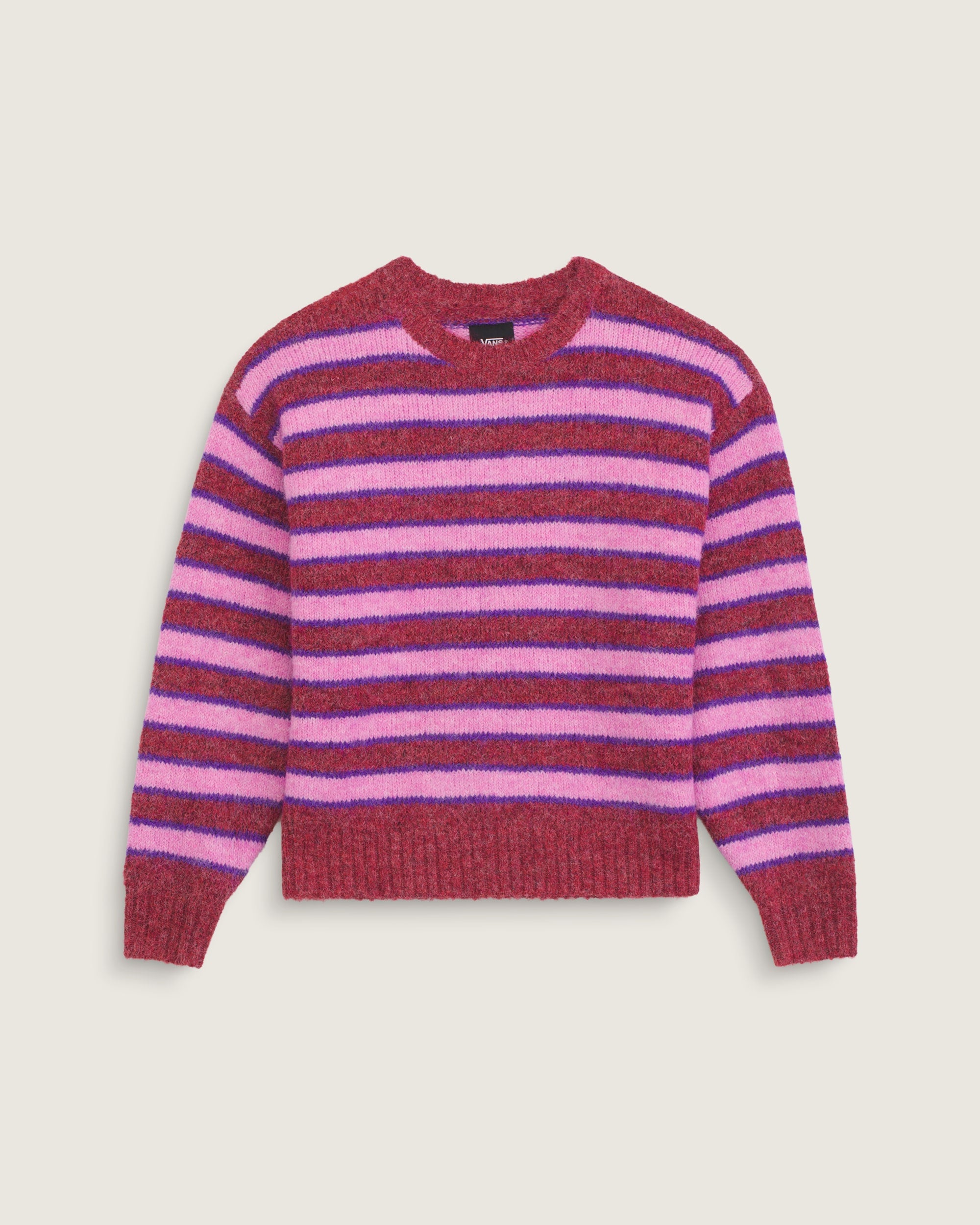 Vans W Rollins Stripe Sweater - Poppy Ember/Purple Licorice