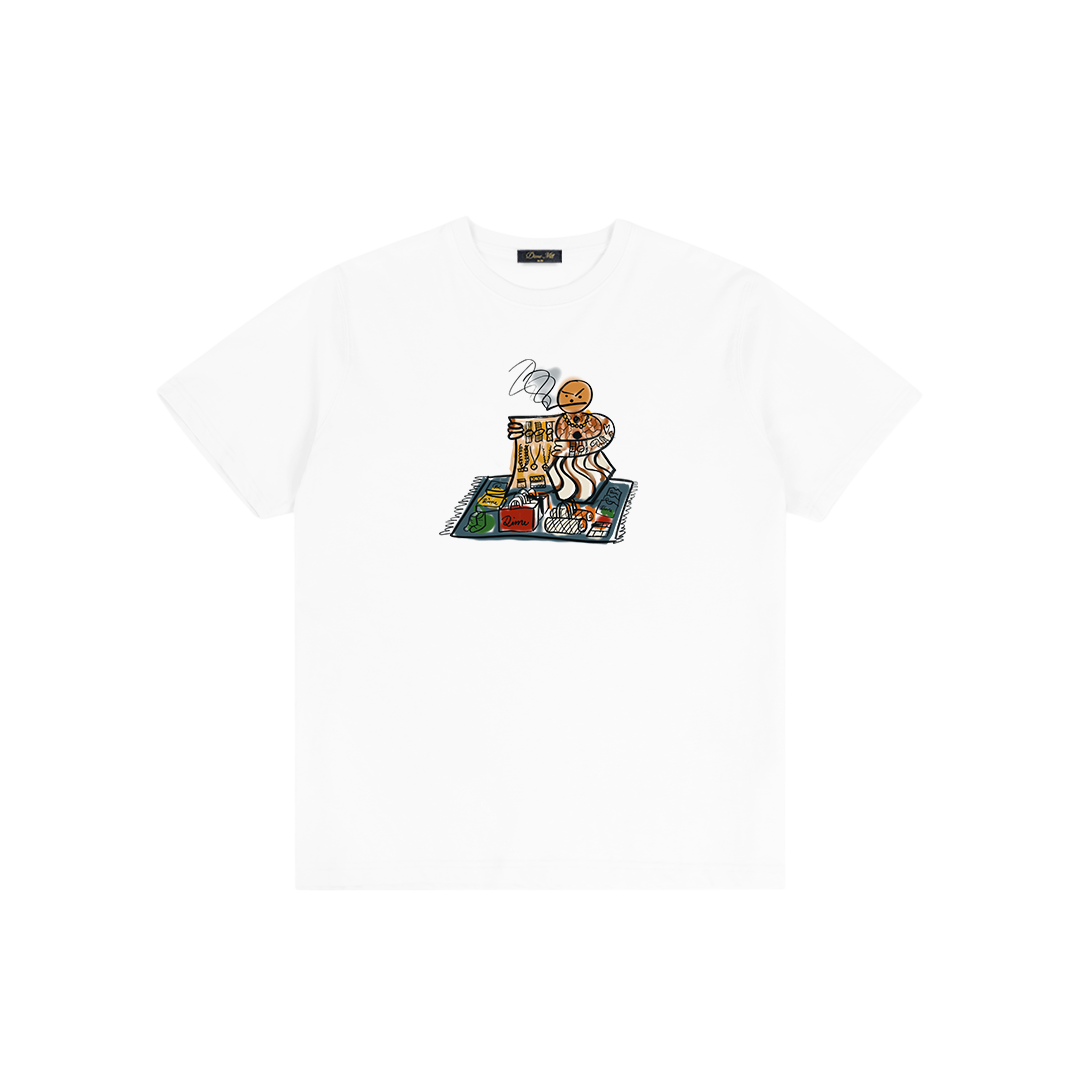 Dime Snackman Dealer T-Shirt Blanc - Photo flat