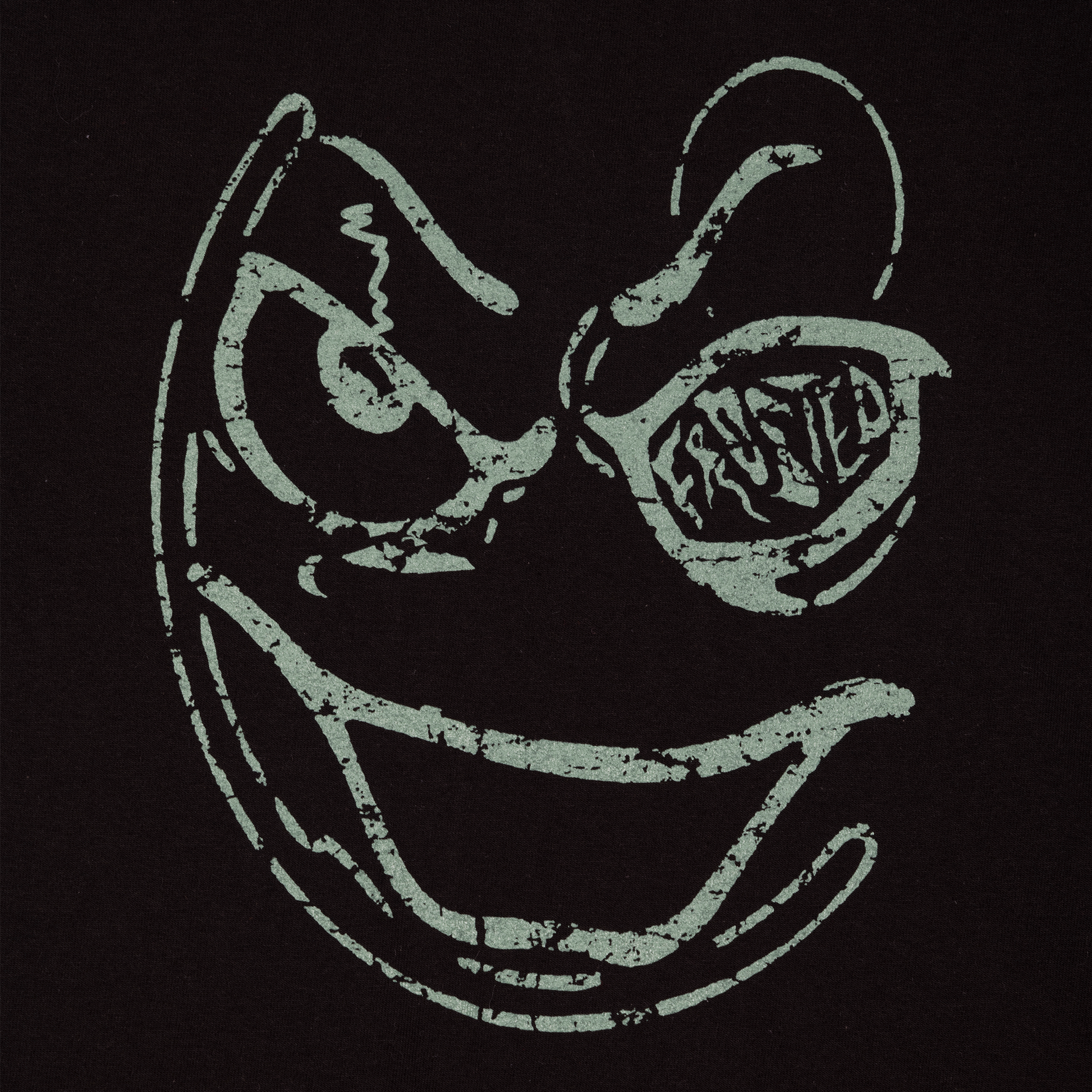 FROSTED SMILEY BOXY T-SHIRT - Black - Dos