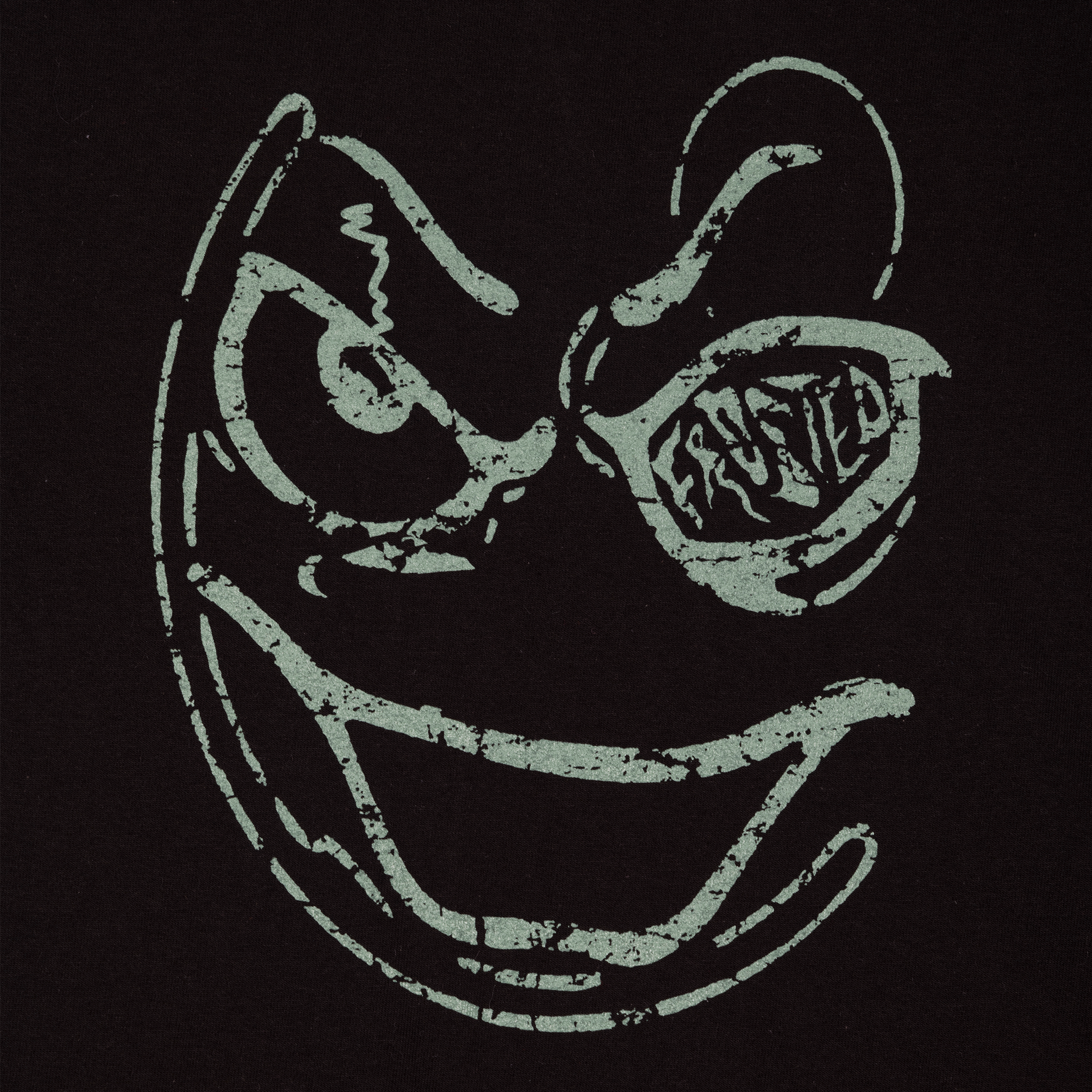 FROSTED SMILEY BOXY T-SHIRT - Black - Dos