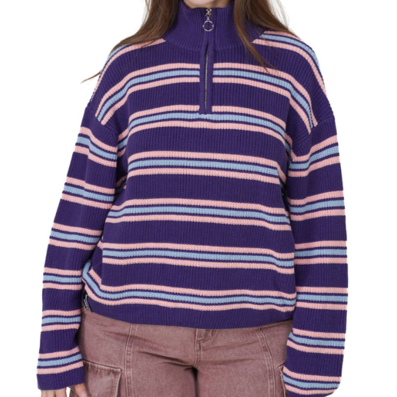 NOTICE THE RECKLESS W ARCTIC DAWN HALF ZIP SWEATER