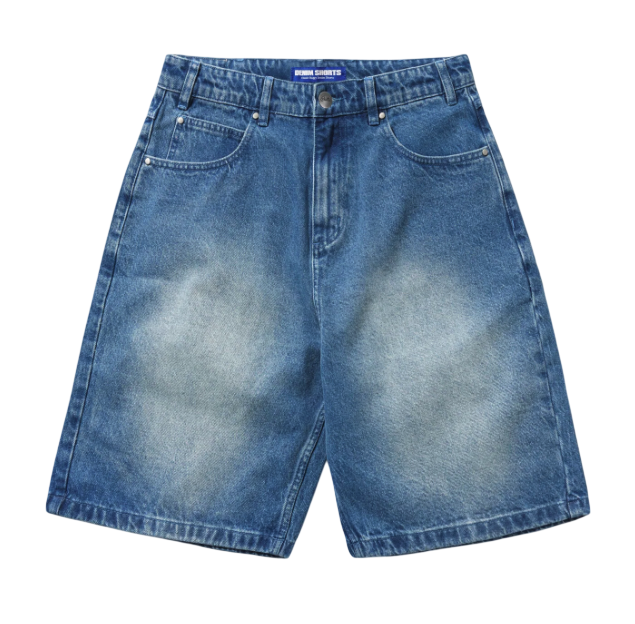 BUTTER GOODS DRUMMER BAGGY DENIM SHORTS