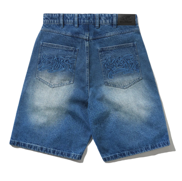 BUTTER GOODS DRUMMER BAGGY DENIM SHORTS
