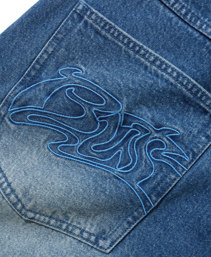 BUTTER GOODS DRUMMER BAGGY DENIM SHORTS