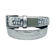 LOOSEY PREMIUM CROC BELT SILVER
