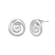 Twenty Compass Swirl Earrings Silver