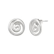 Twenty Compass Swirl Earrings Silver