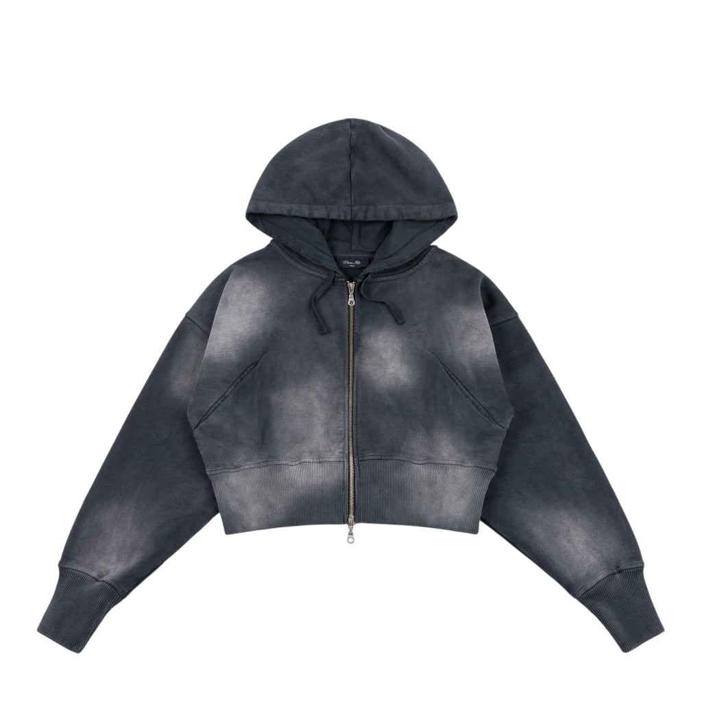 DIME W CROPPED ZIP HOODIE