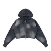 DIME W CROPPED ZIP HOODIE