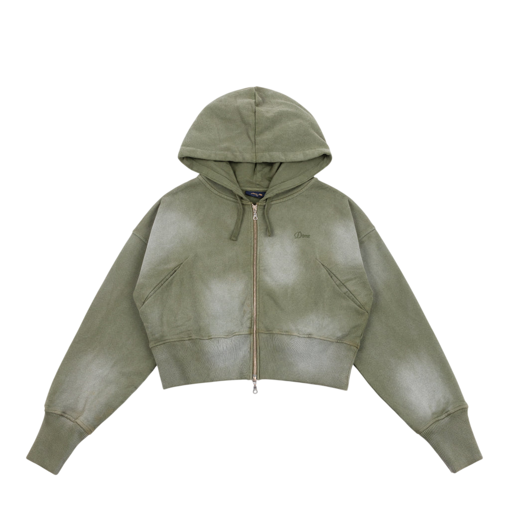 DIME W CROPPED ZIP HOODIE