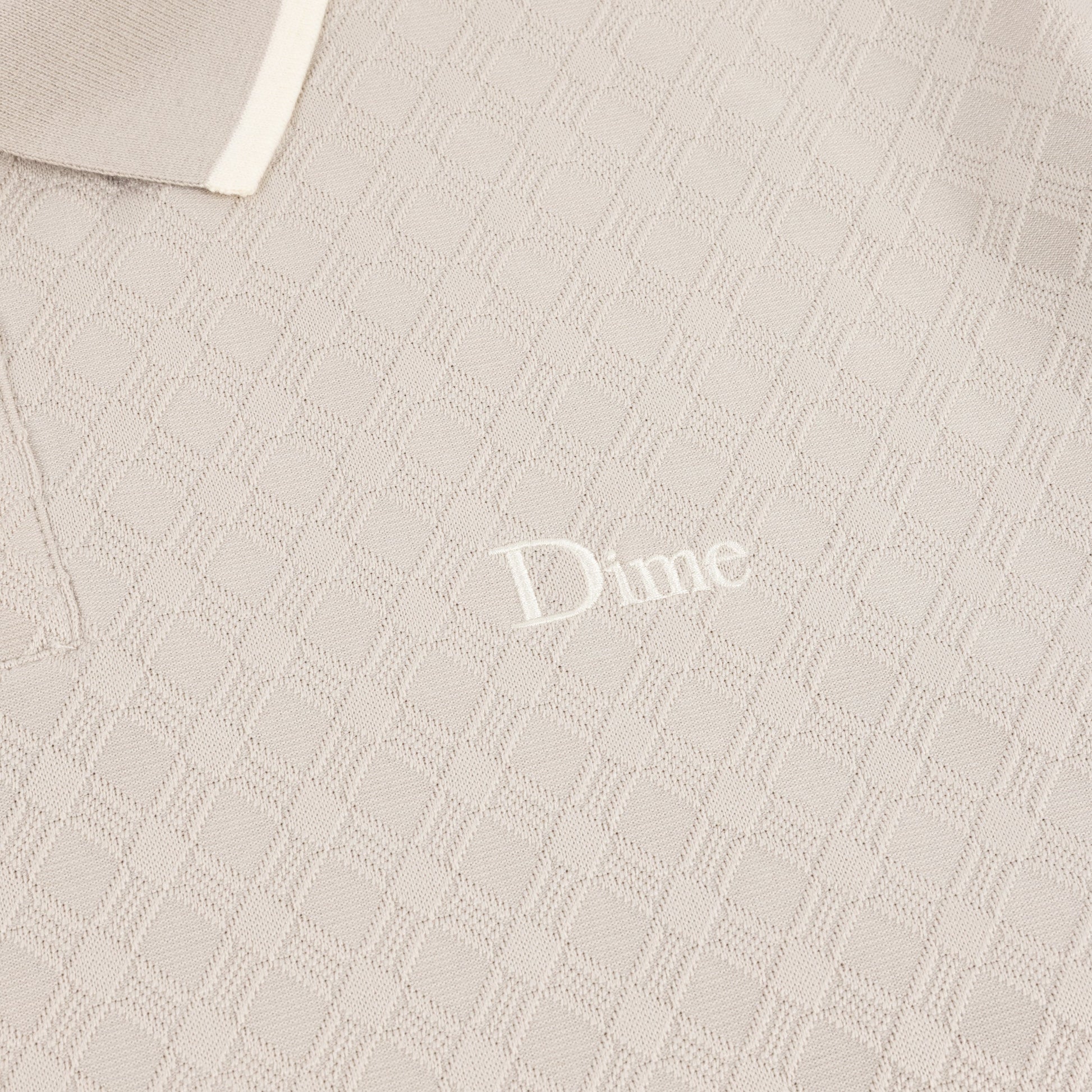 DIME JACQUARD LS POLO BEIGE - détail 1