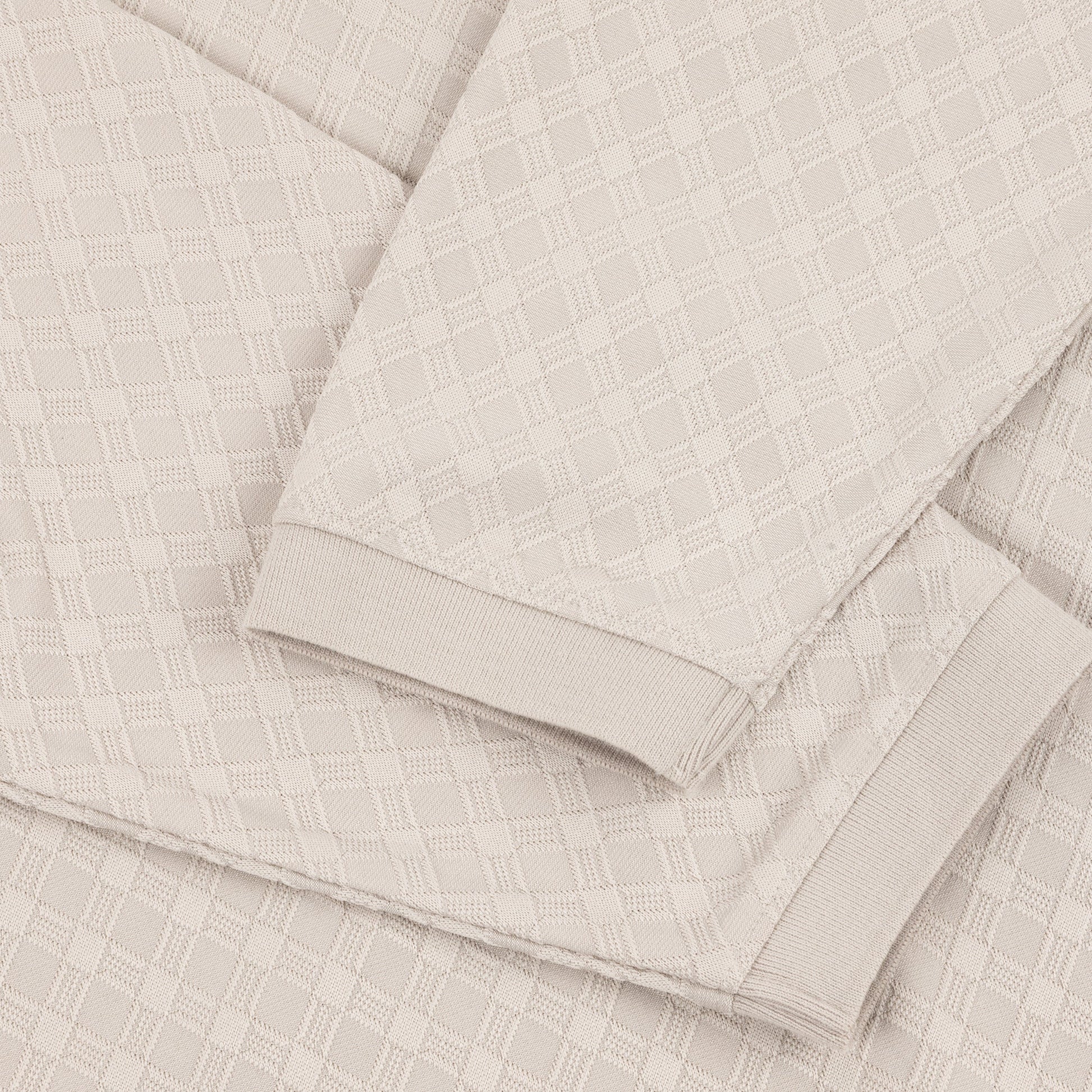 DIME JACQUARD LS POLO BEIGE - détail 3