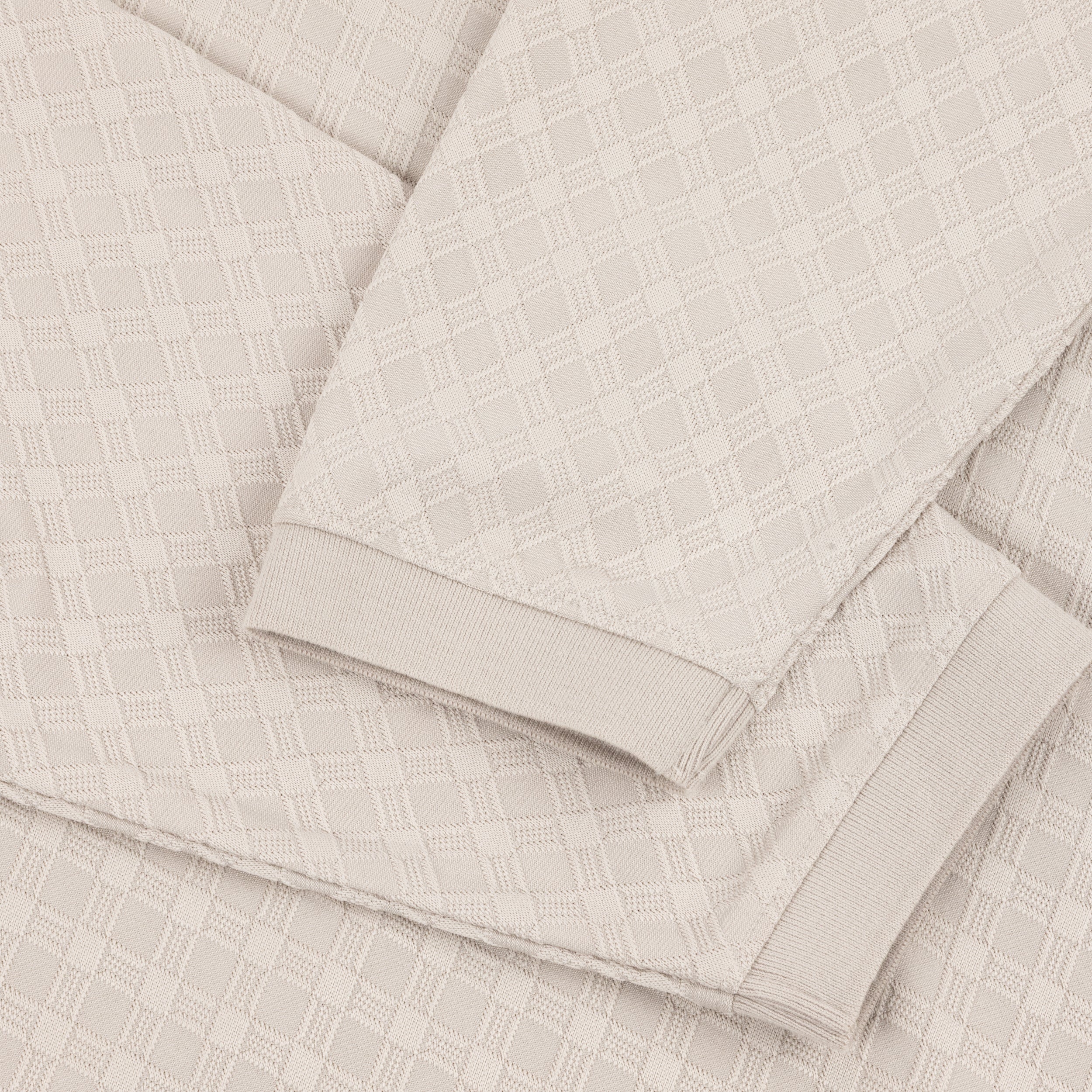 DIME JACQUARD LS POLO BEIGE - détail 3