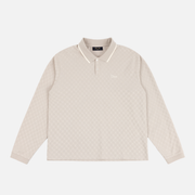 DIME JACQUARD LS POLO BEIGE