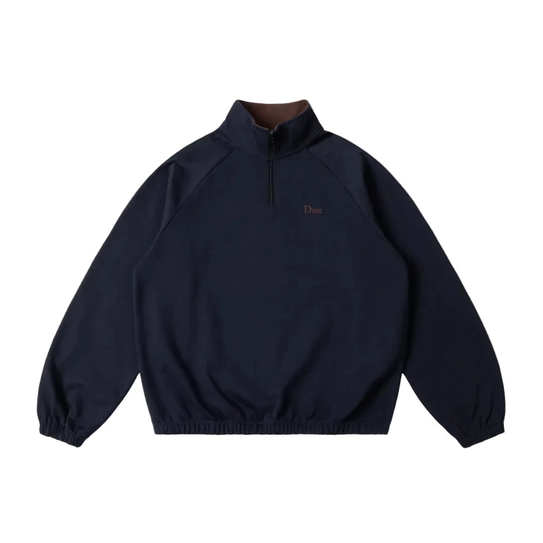 DIME CLASSIC TERRY QUARTER ZIP - Marine - vue produit