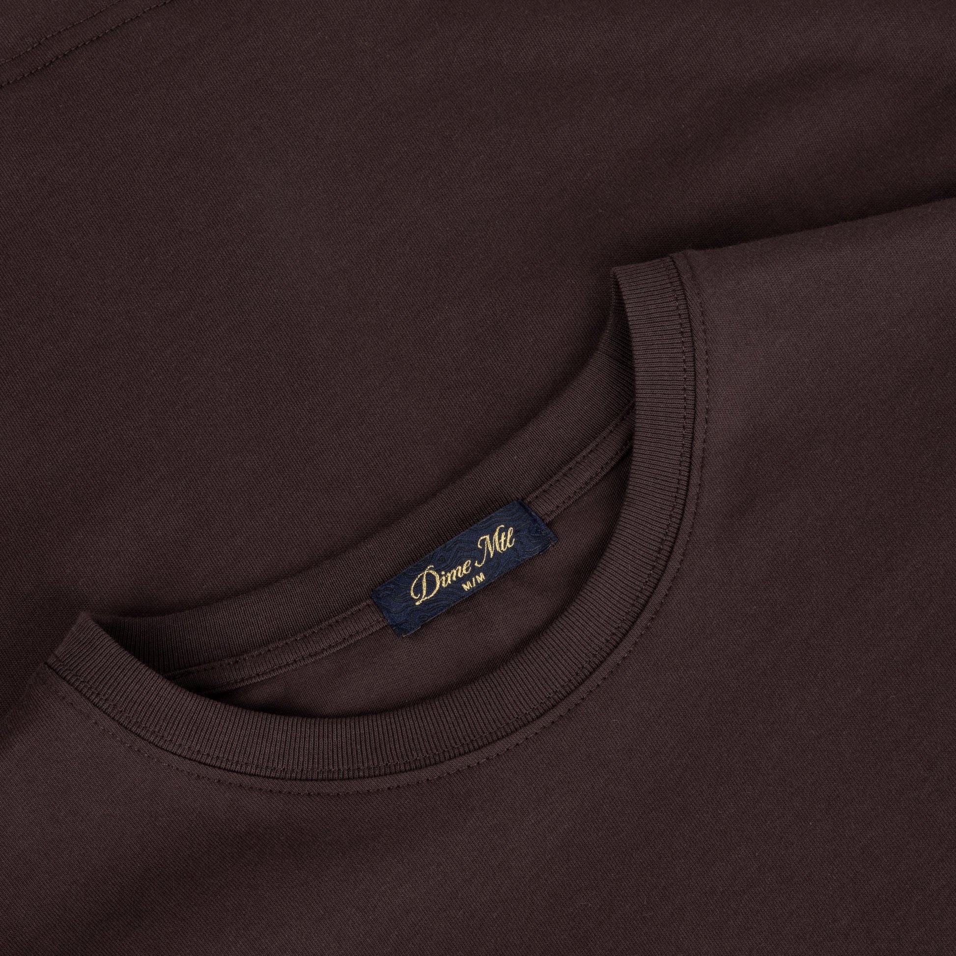 DIME FINGERPRINT T-SHIRT DARK BROWN - détail