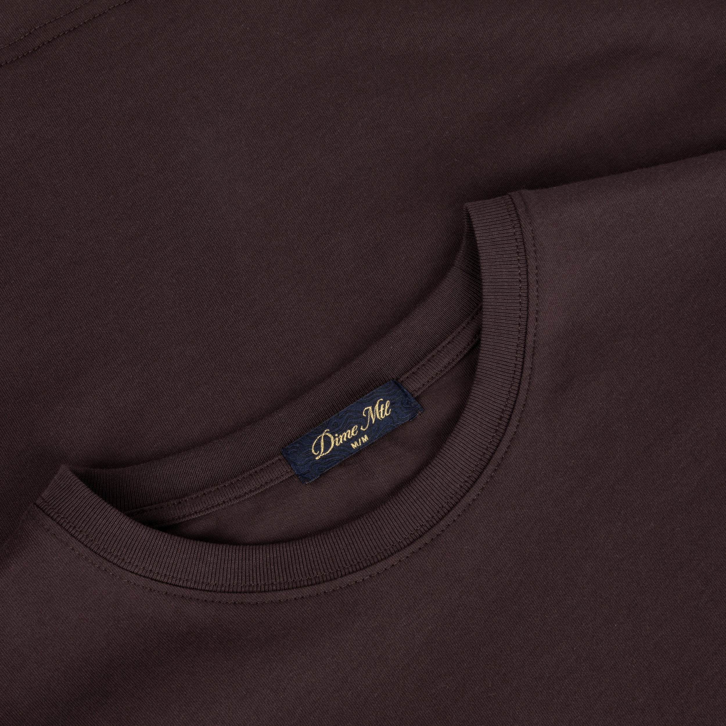 DIME FINGERPRINT T-SHIRT DARK BROWN - détail