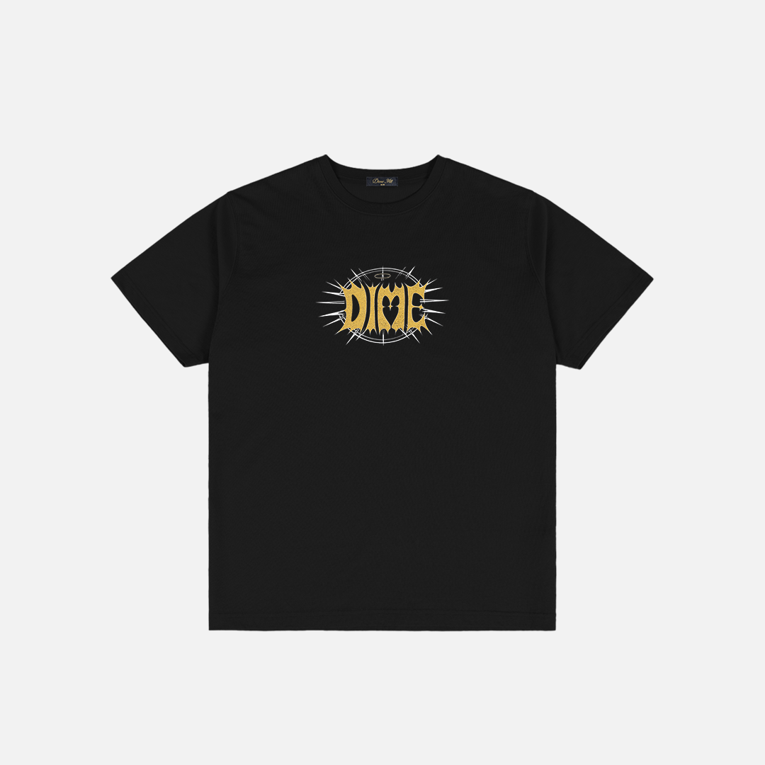 DIME Holy T-Shirt Black — flat