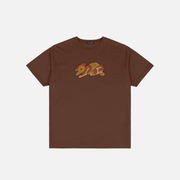 DIME Mural T-Shirt Dark Brown — flat