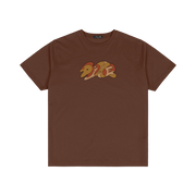 DIME Mural T-Shirt Dark Brown — flat