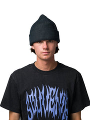 SOUVENIR TWO TONE RIB BEANIE BLACK