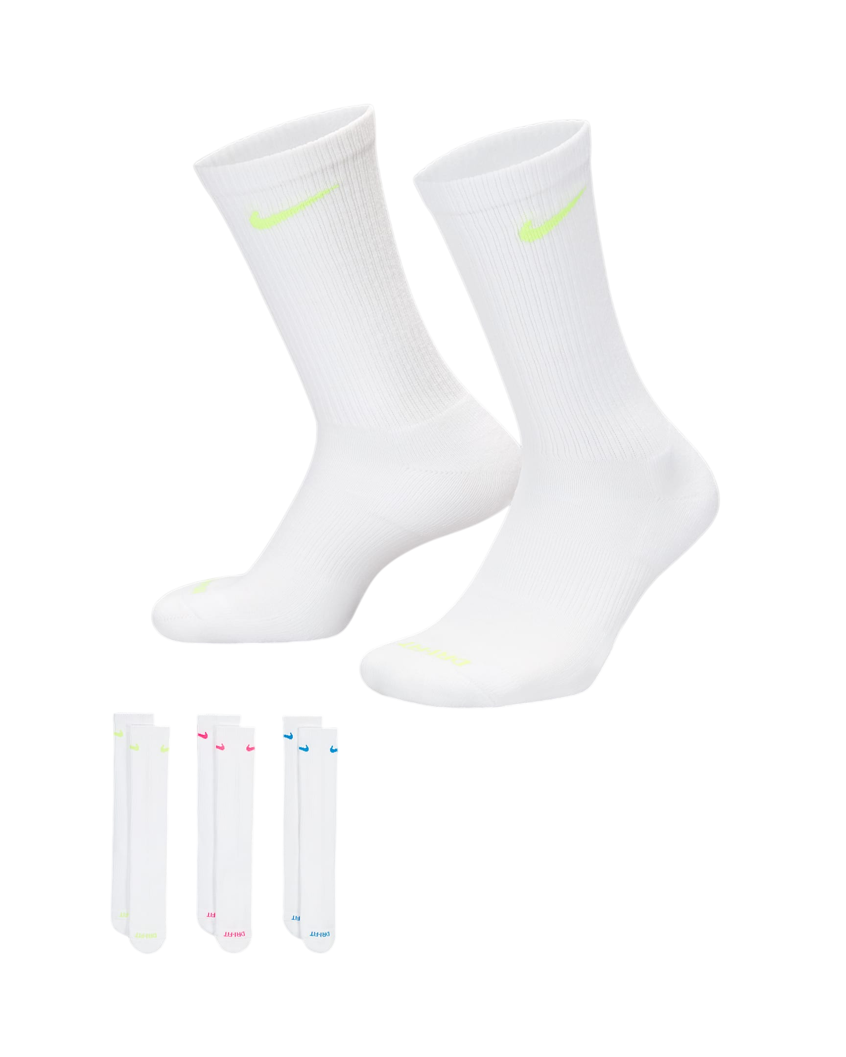 NIKE CREW EVERYDAY PLUS CUSHIONED 3PK 