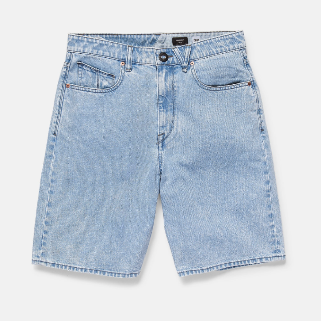 VOLCOM BILLOW DENIM SHORT 22 PALE AQUA