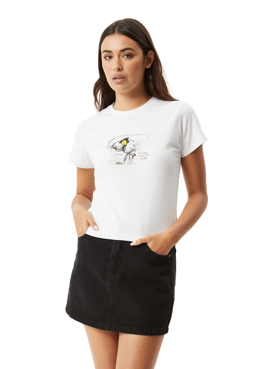 AFENDS W DAY JOB RECYCLED BABY TEE