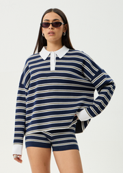 AFENDS W DELTA RECYCLED KNIT SHIRT