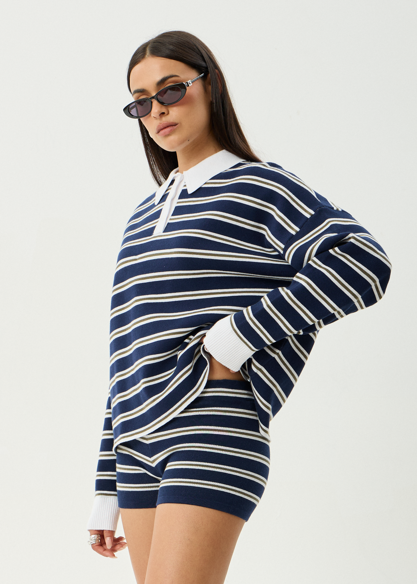 AFENDS W DELTA RECYCLED KNIT SHIRT