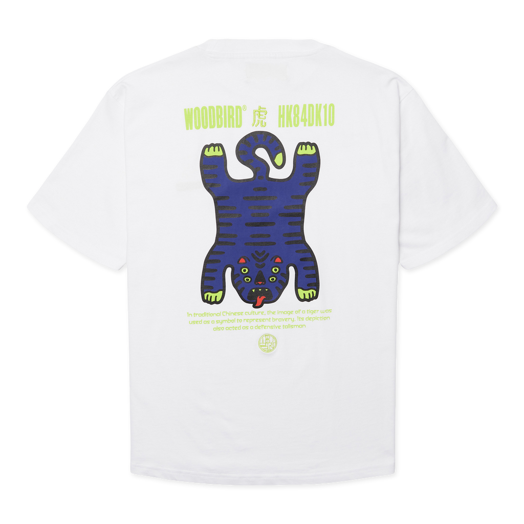WOODBIRD BAINE TIGER TEE coloris White, dos