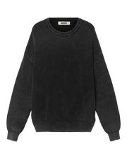 WOODBIRD SAKE WASHED CREW Washed Black