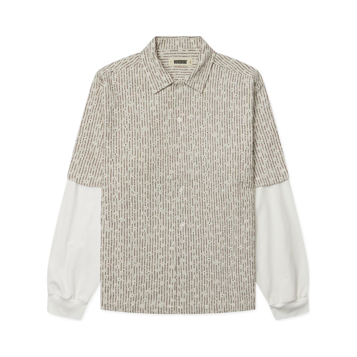 WOODBIRD WANG J SLEEVE SHIRT Off White