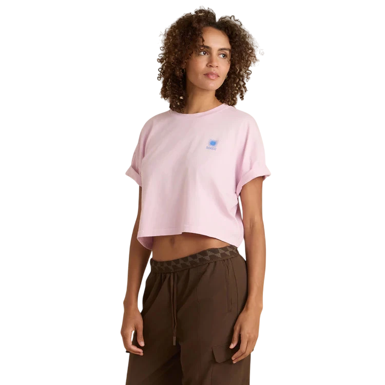 ROARK W SUNBURST BOXY CROPPED PREMIUM TEE 