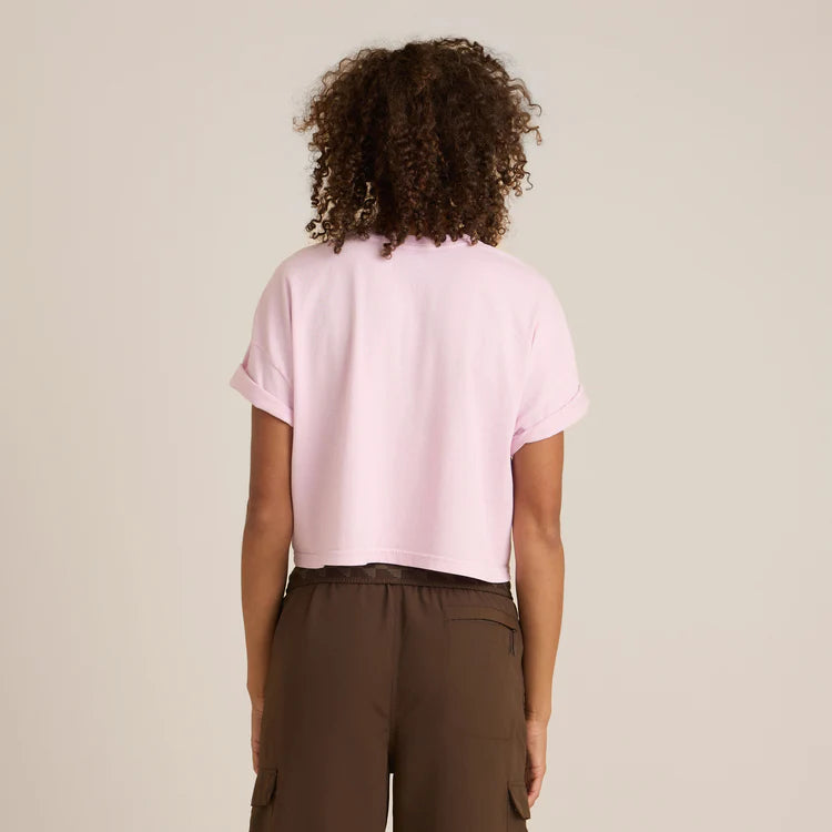 ROARK W SUNBURST BOXY CROPPED PREMIUM TEE 