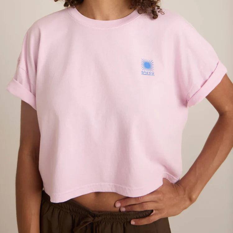 ROARK W SUNBURST BOXY CROPPED PREMIUM TEE 