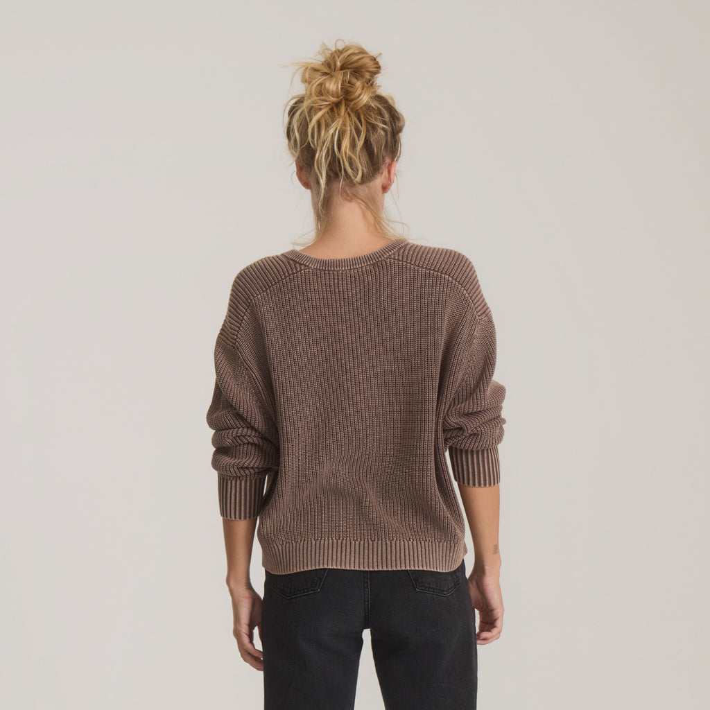 ROARK W MADE TO FADE SWEATER COCO BEAN dos