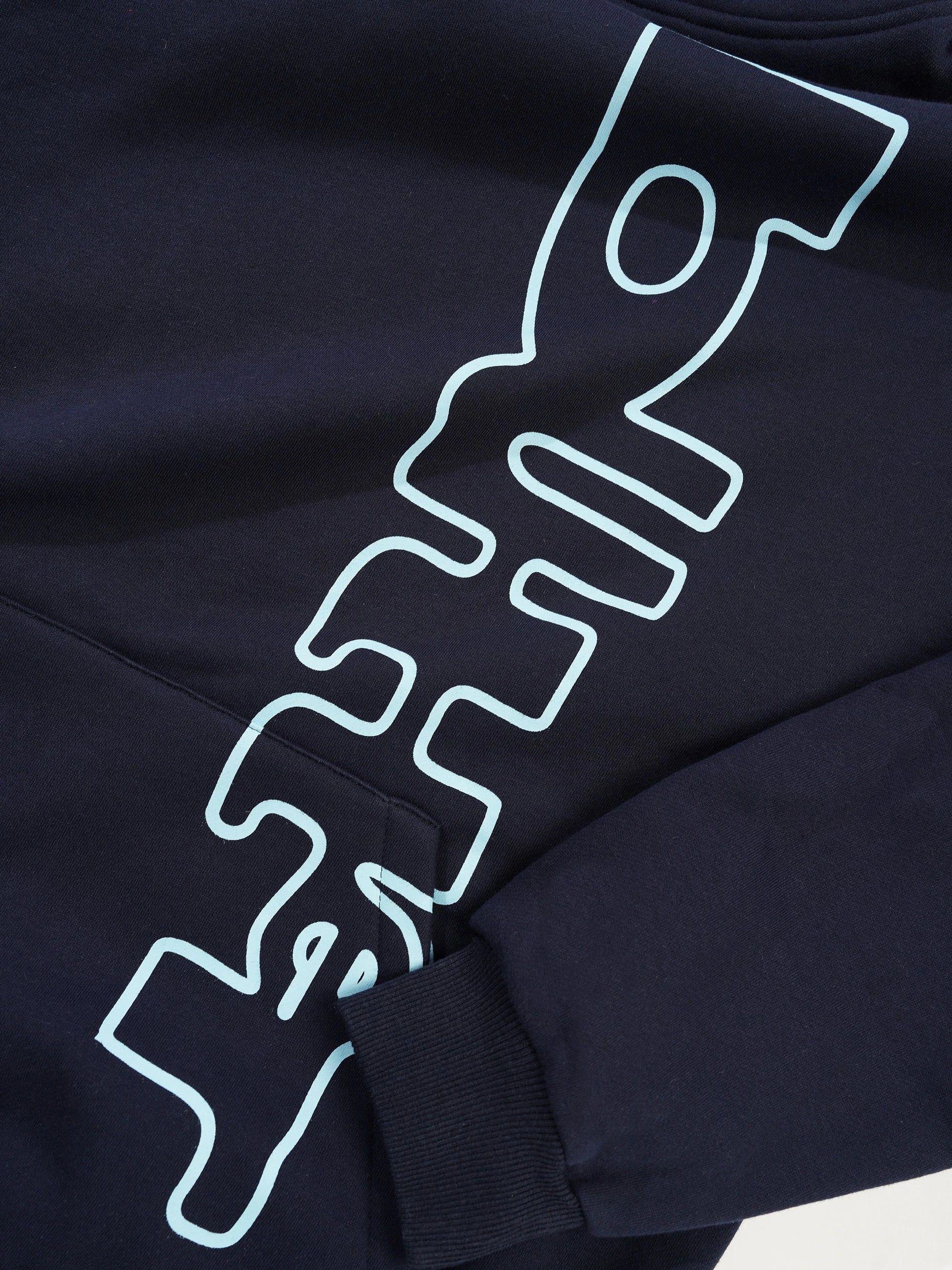 BUTTER GOODS WARPED PULLOVER HOOD - Navy