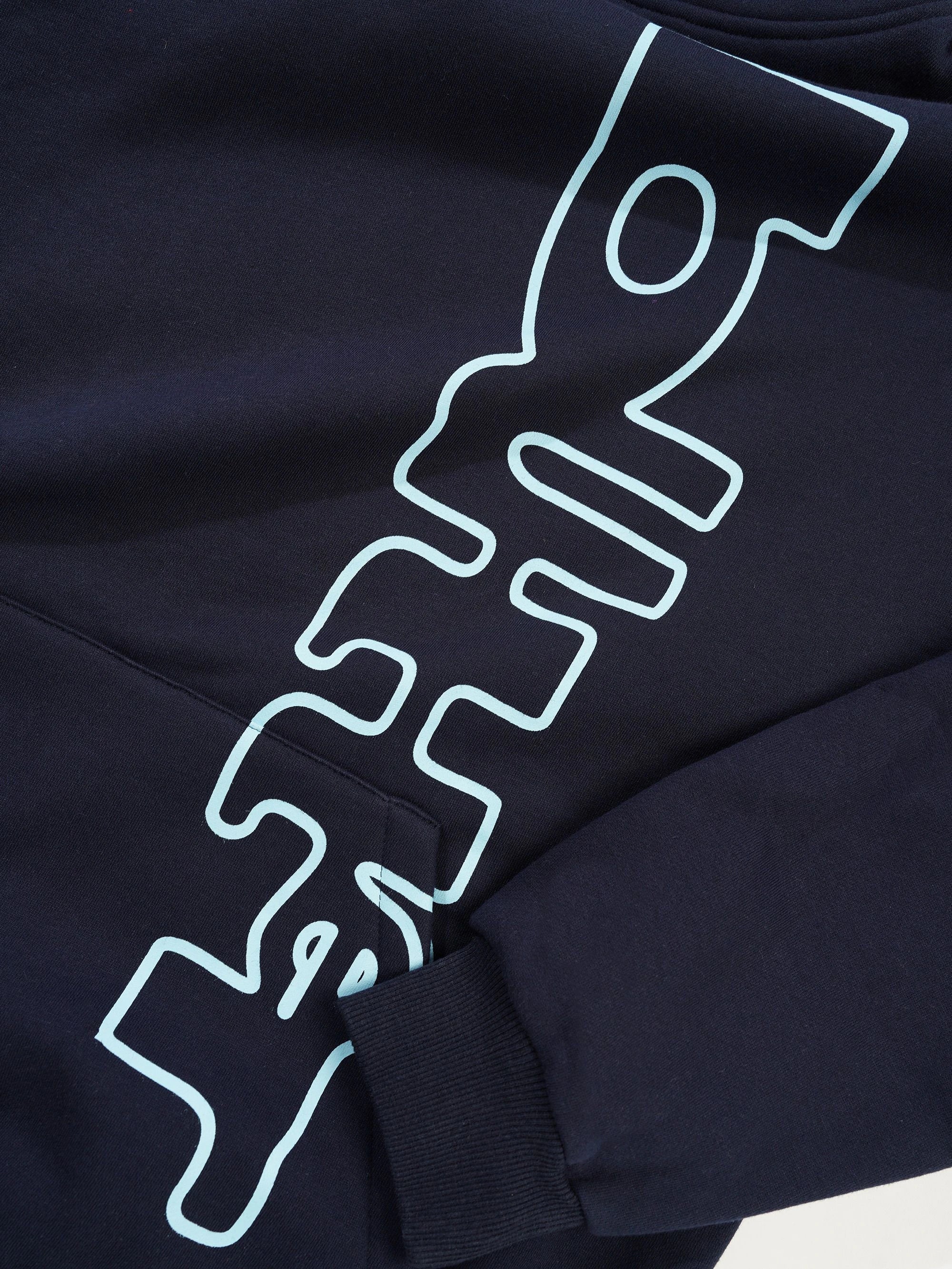 BUTTER GOODS WARPED PULLOVER HOOD - Navy