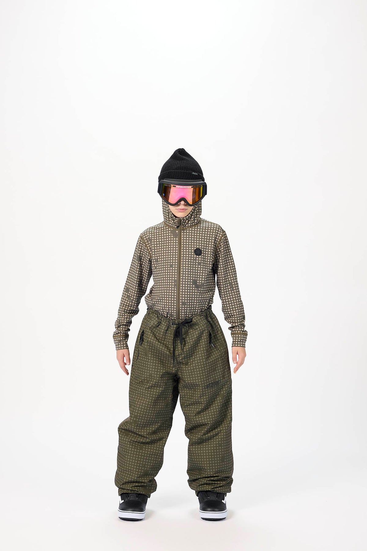 AIRBLASTER Y ACCESS PANT OLIVE GRID