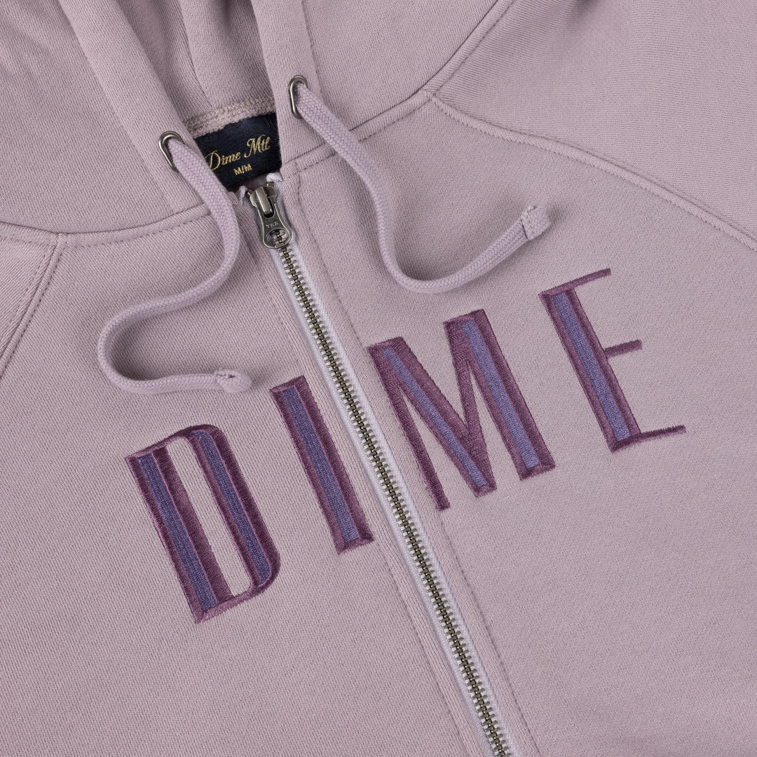 DIME BLOCKS ZIP HOODIE Stone Mauve - Vue 2