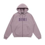 DIME BLOCKS ZIP HOODIE Stone Mauve