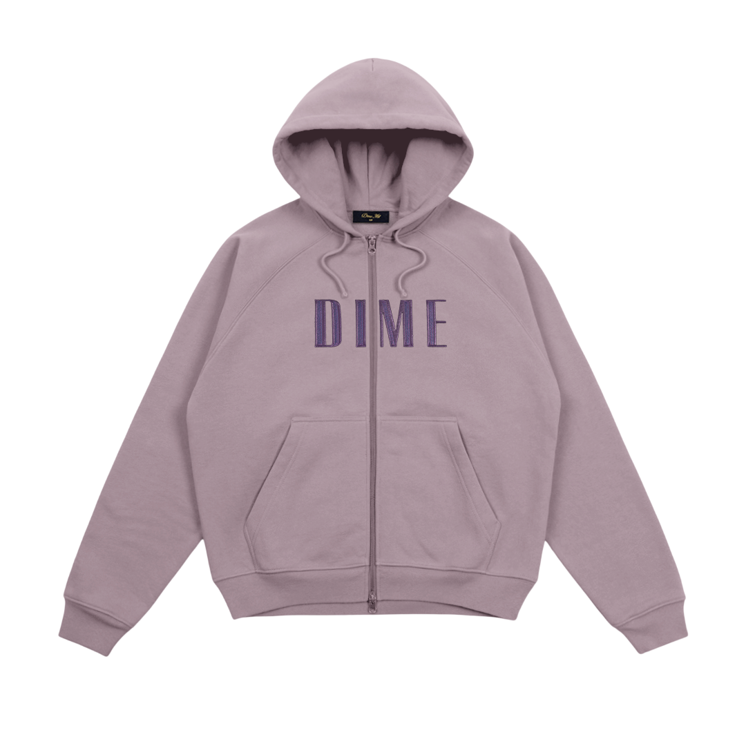 DIME BLOCKS ZIP HOODIE Stone Mauve