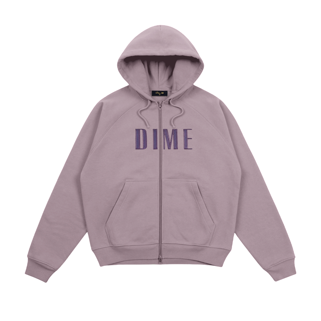 DIME BLOCKS ZIP HOODIE Stone Mauve