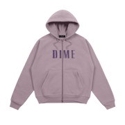 DIME BLOCKS ZIP HOODIE Stone Mauve