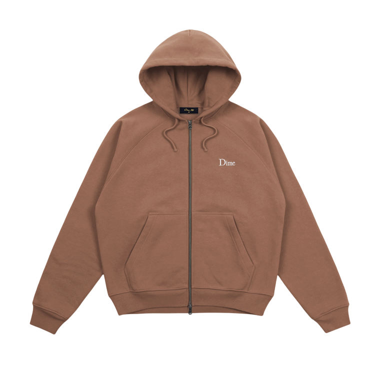 DIME CLASSIC SMALL LOGO ZIP HOODIE
