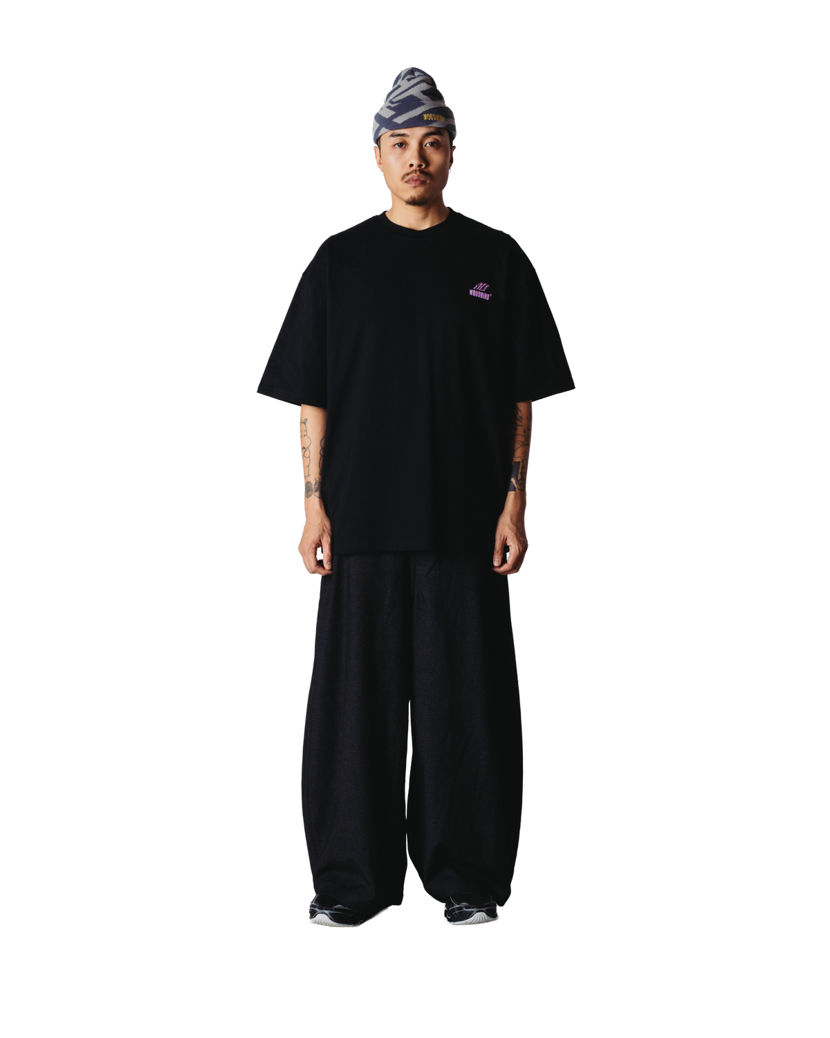 Woodbird Beam Action Tee — noir — photo originale 2
