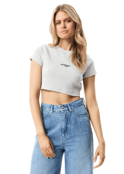 AFENDS HARLOW RECYCLED RIB CROPPED TEE - Boutique Homies