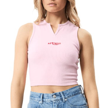 AFENDS HARLOW RECYCLED RIB SINGLET - Boutique Homies