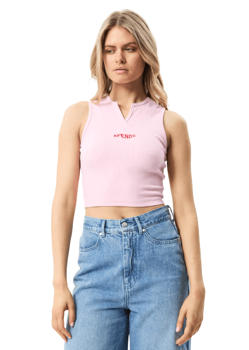 AFENDS HARLOW RECYCLED RIB SINGLET - Boutique Homies